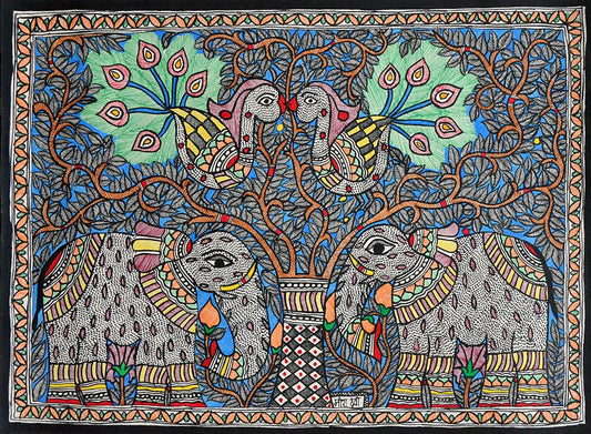 Local Tribal Artist-Traditional Art-Madhubani-11