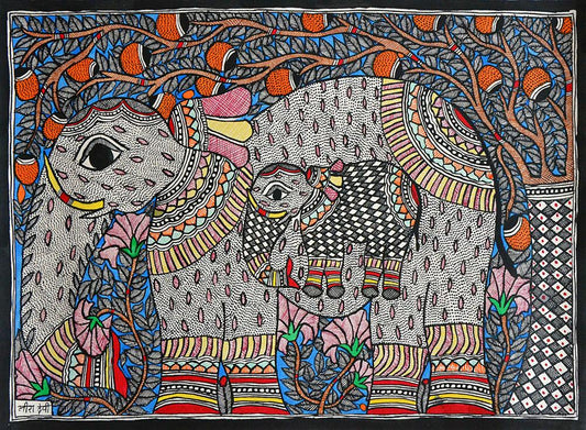 Local Tribal Artist-Traditional Art-Madhubani-12
