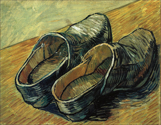 A Pair of Leather Clogs, 1888