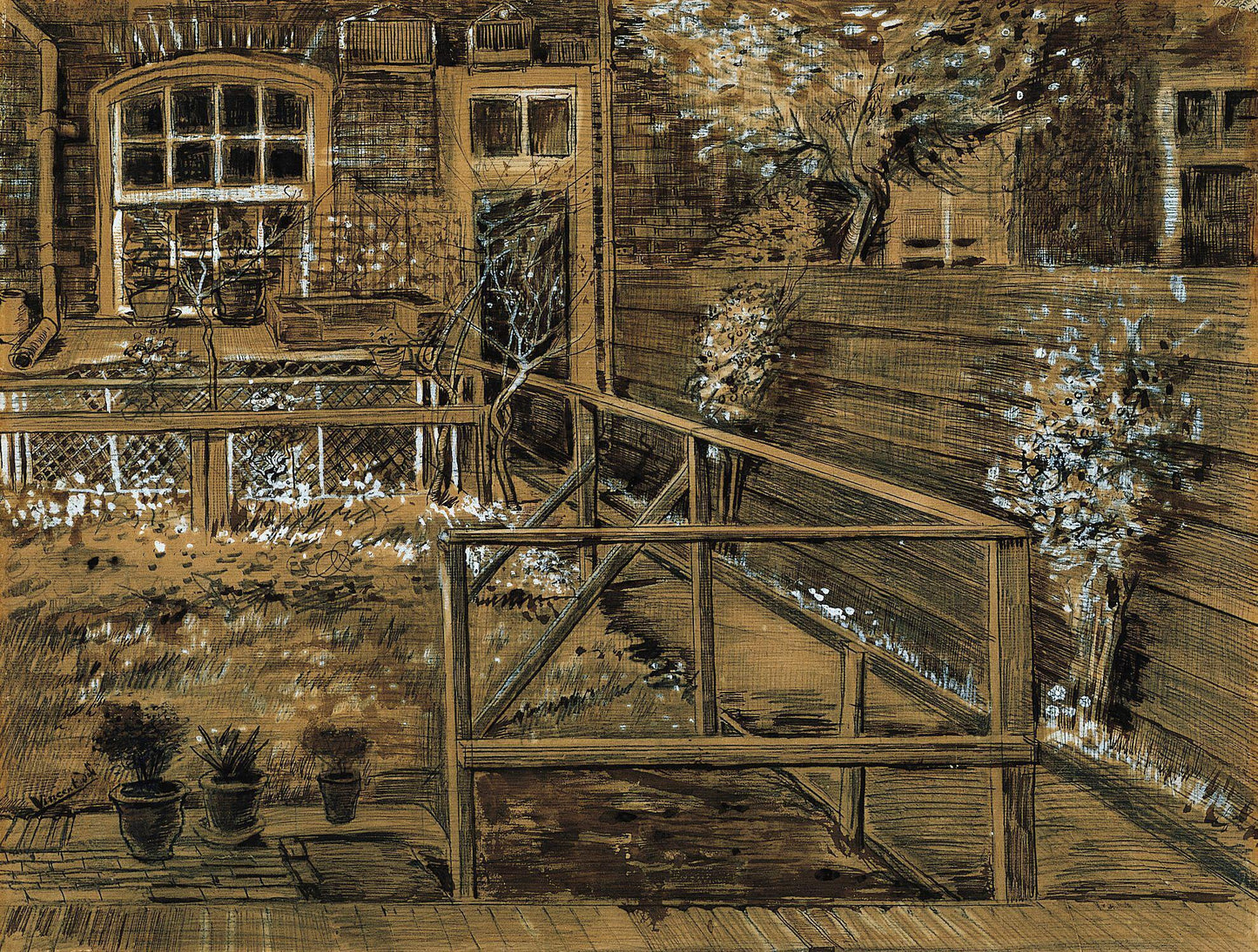 Back Garden of Sien's Mother's House, the Hague, 1882