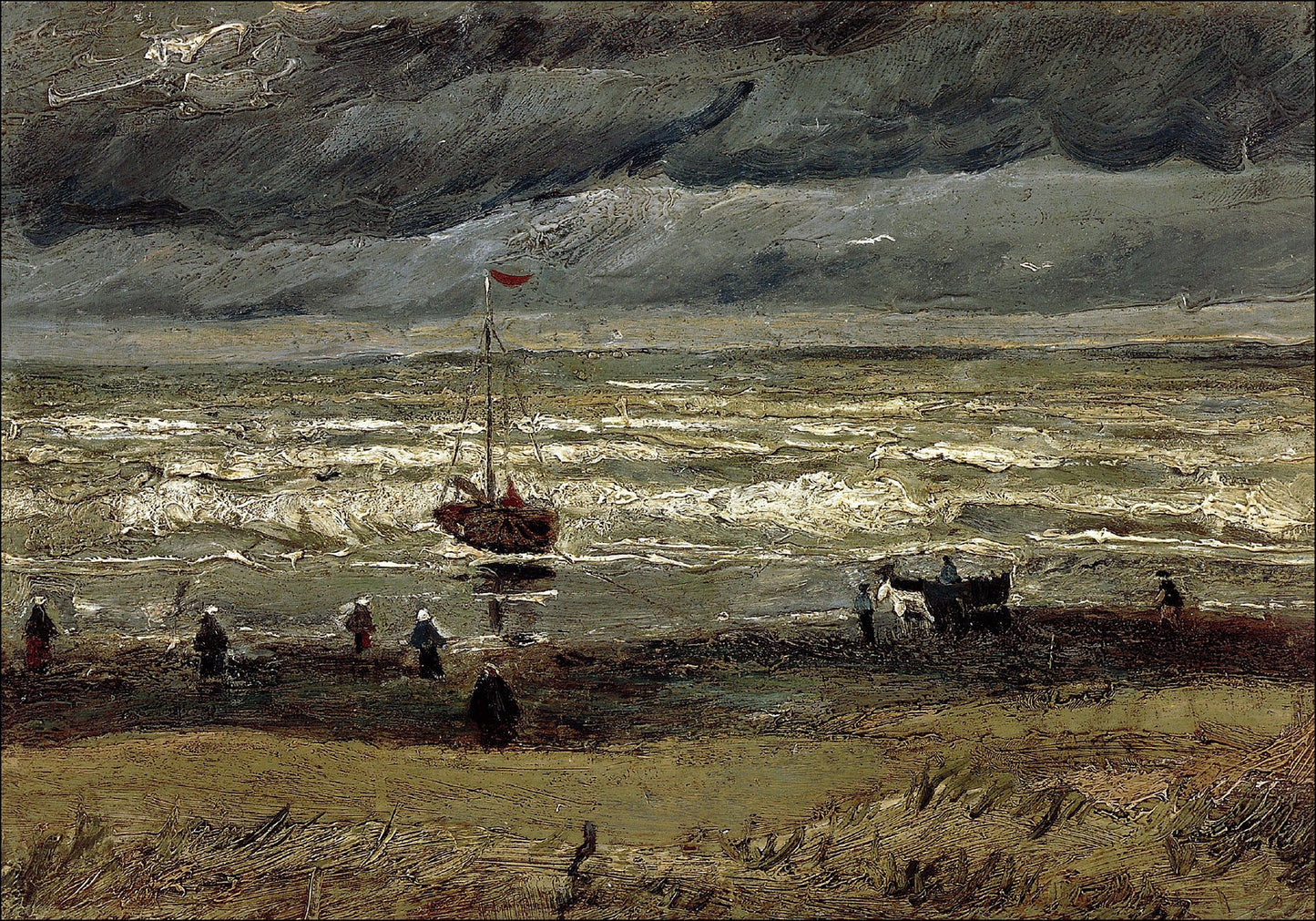 Beach at Scheveningen in Stormy Weather, 1882