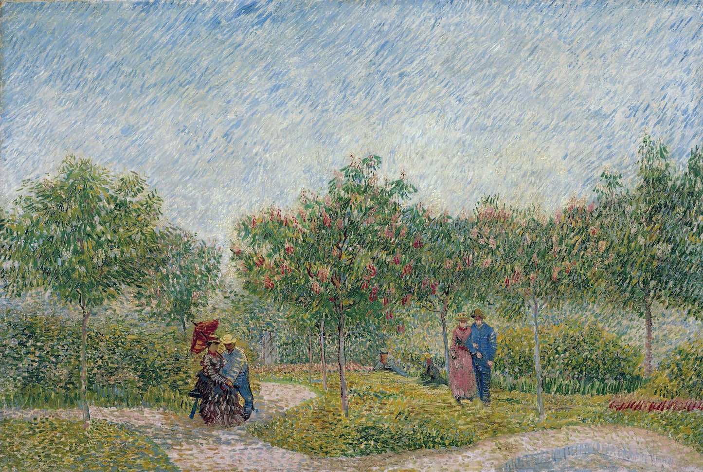 Courting Couples in the Voyer d'Argenson Park in Asnieres, 1887