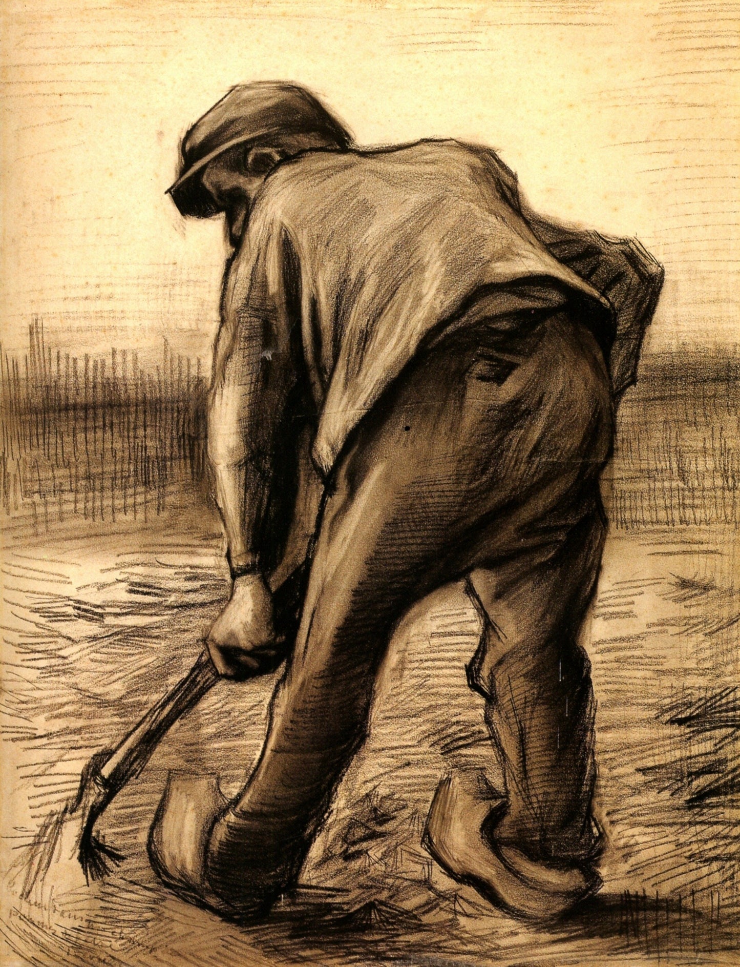Digger in a Potato Field - February, 1885