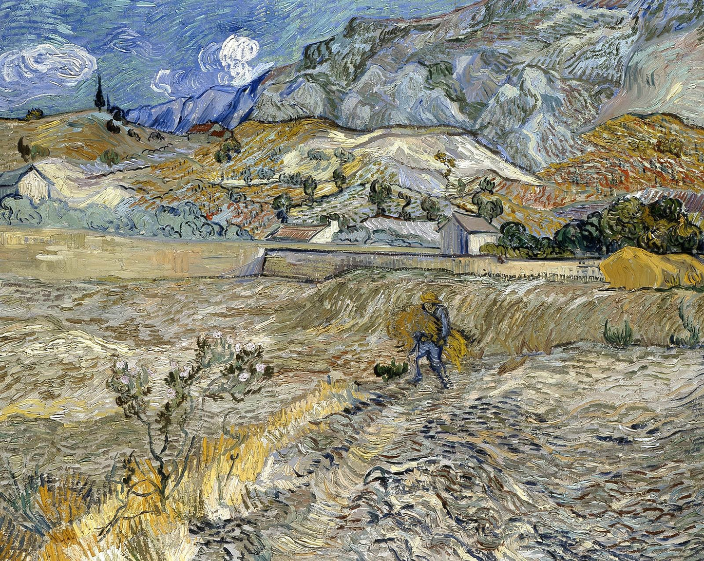 Enclosed Field with Peasant (also known as Landscape at Saint-Remy), 1889