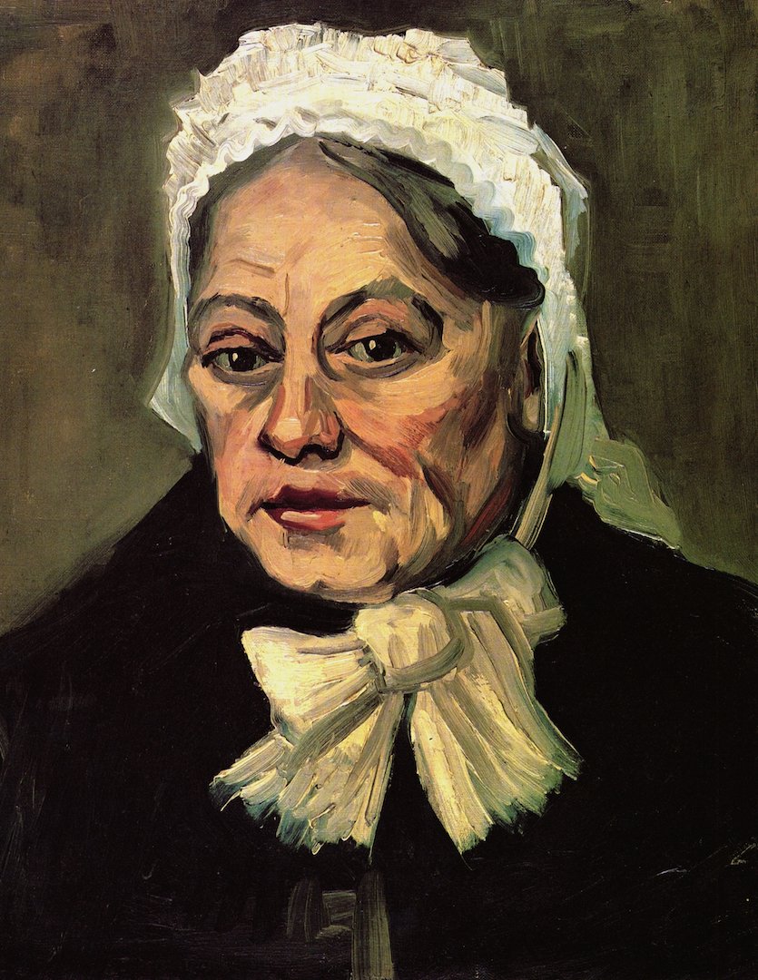 Head of an Old Woman in a White Cap, 1885