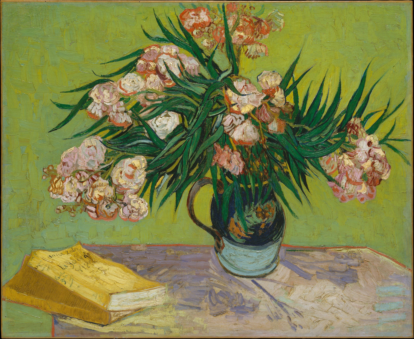 Majolica Jar with Branches of Oleander, 1888