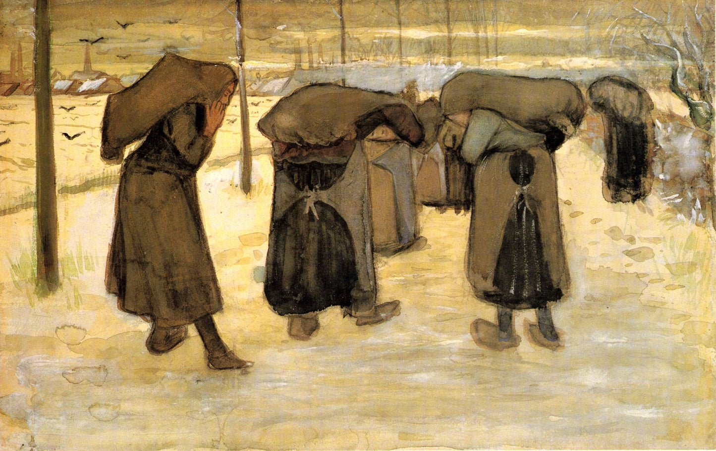 Miners' Wives Carrying Sacks of Coal, 1882