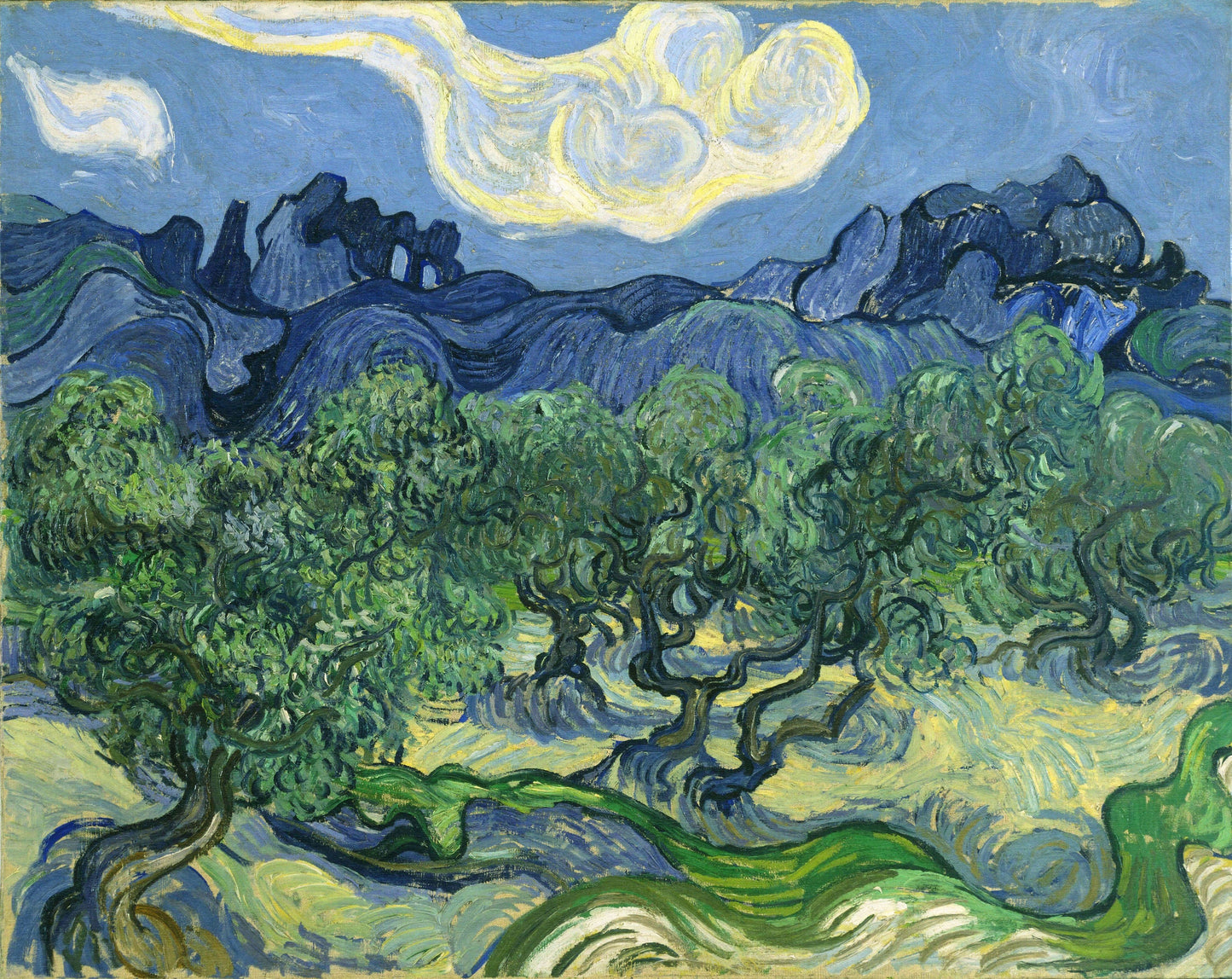 Olive Trees with the Alpilles in the Background, 1889