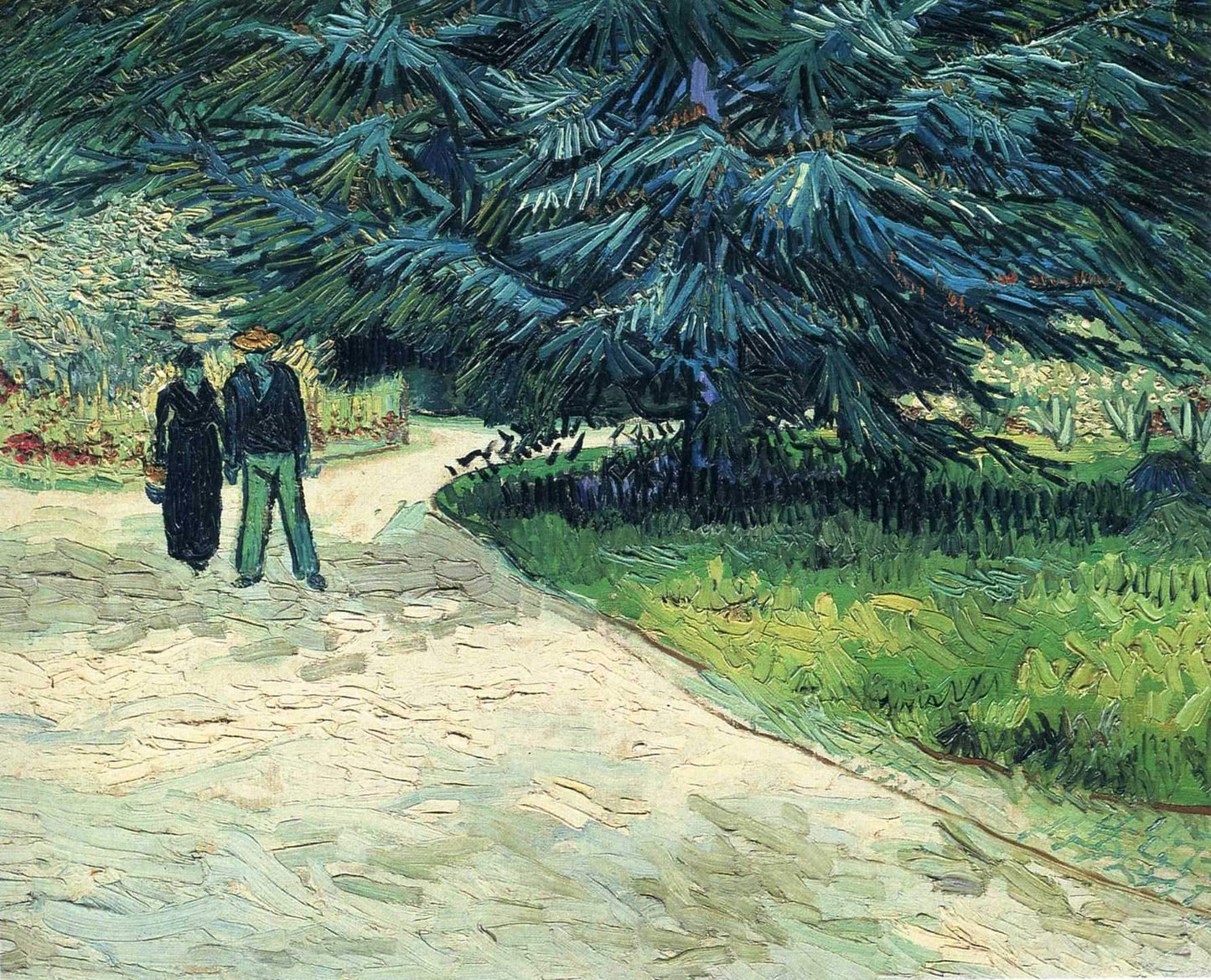 Public Garden with Couple and Blue Fir Tree, 1888