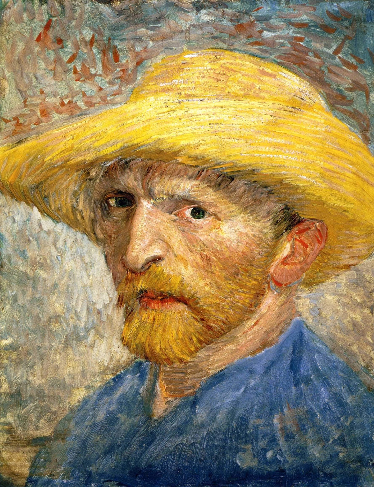 Self Portrait with Straw Hat, 1887 02