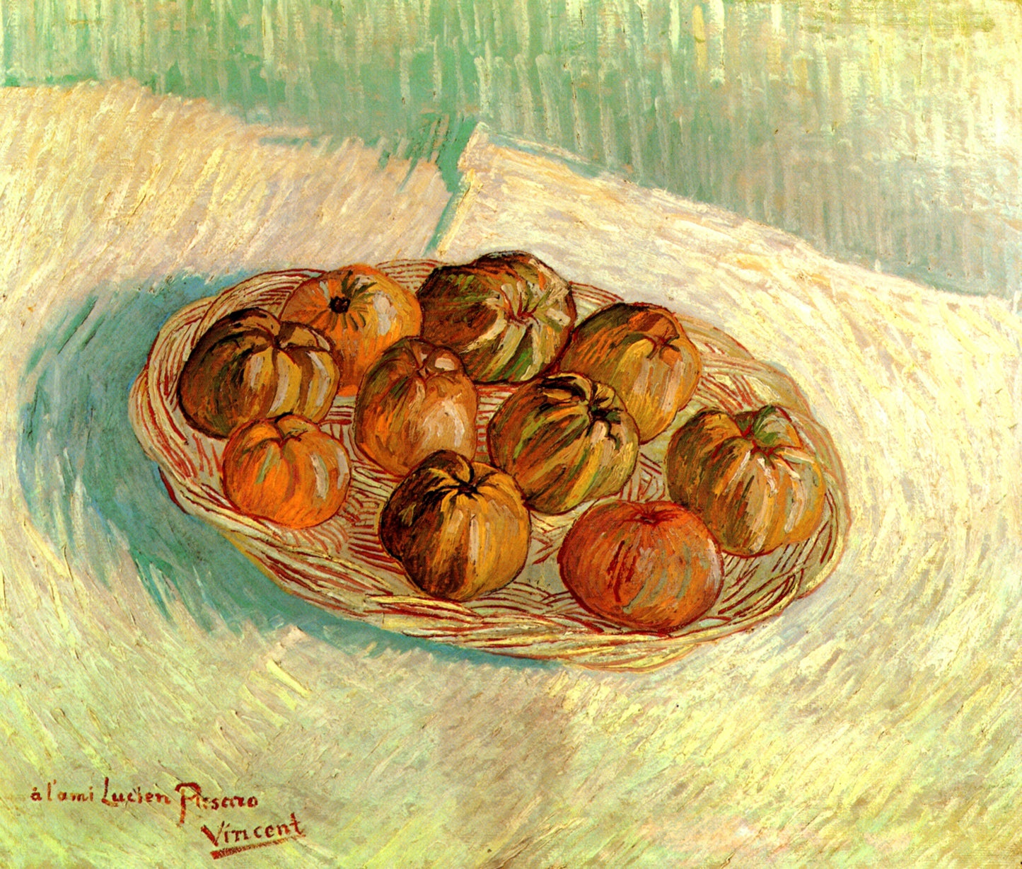 Still Life with Basket of Apples (to Lucien Pissarro), 1887