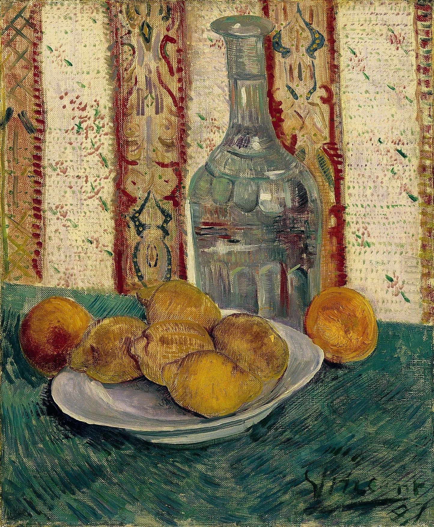 Still Life with Decanter and Lemons on a Plate, 1887
