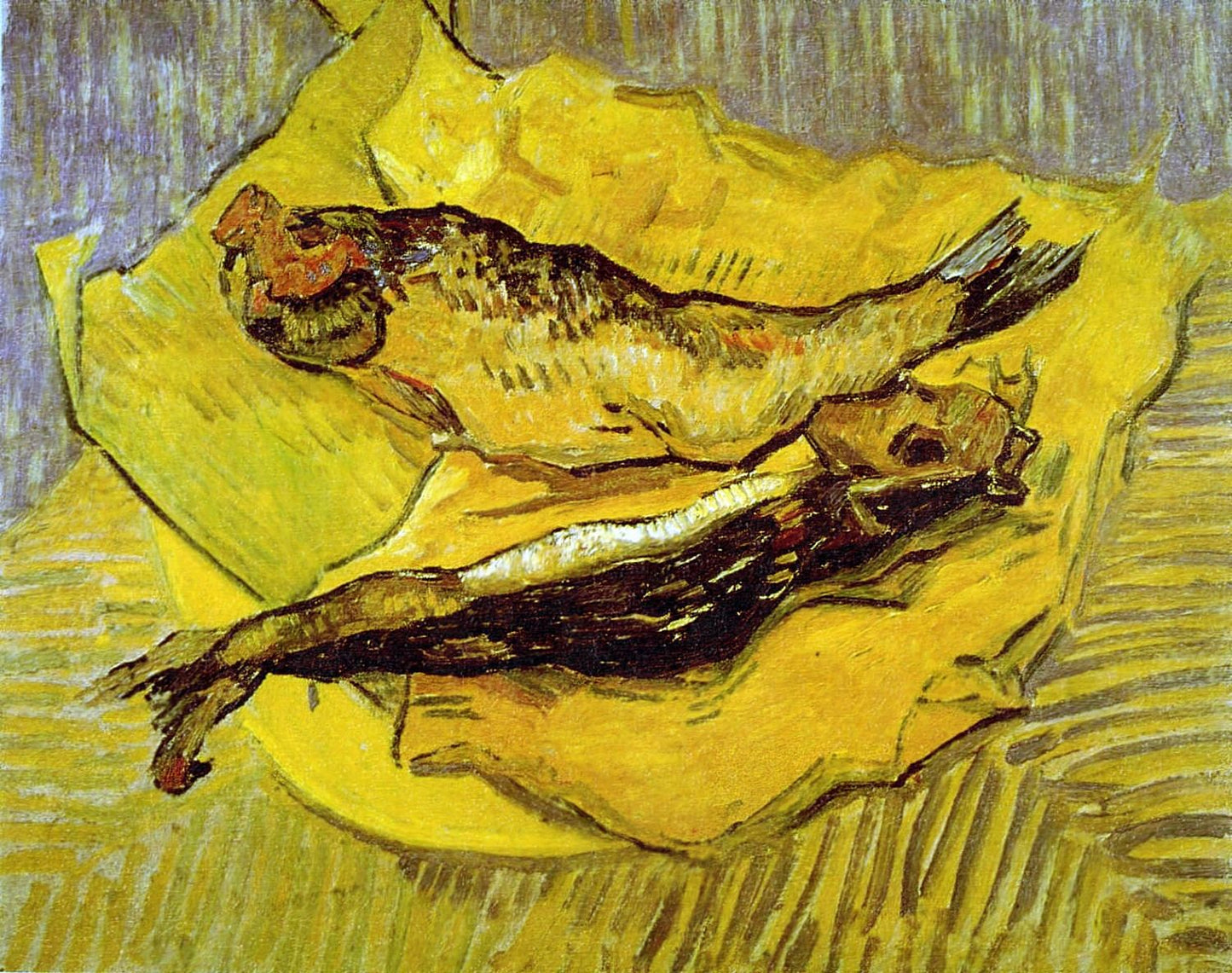 Still Life with Smoked Herrings on Yellow Paper, 1888