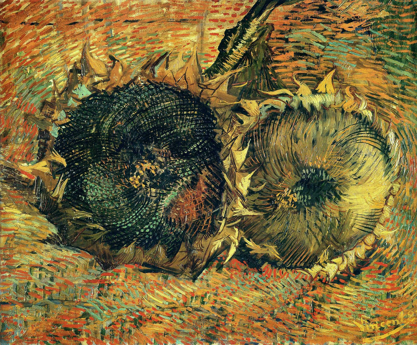 Still Life with Two Cutted Sunflowers, 1887