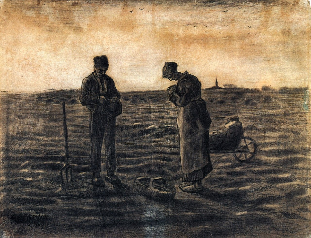The Evening Prayer (after Millet), 1881