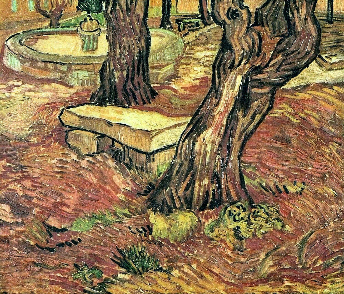 The Stone Bench in the Garden at Saint-Paul Hospital, 1889