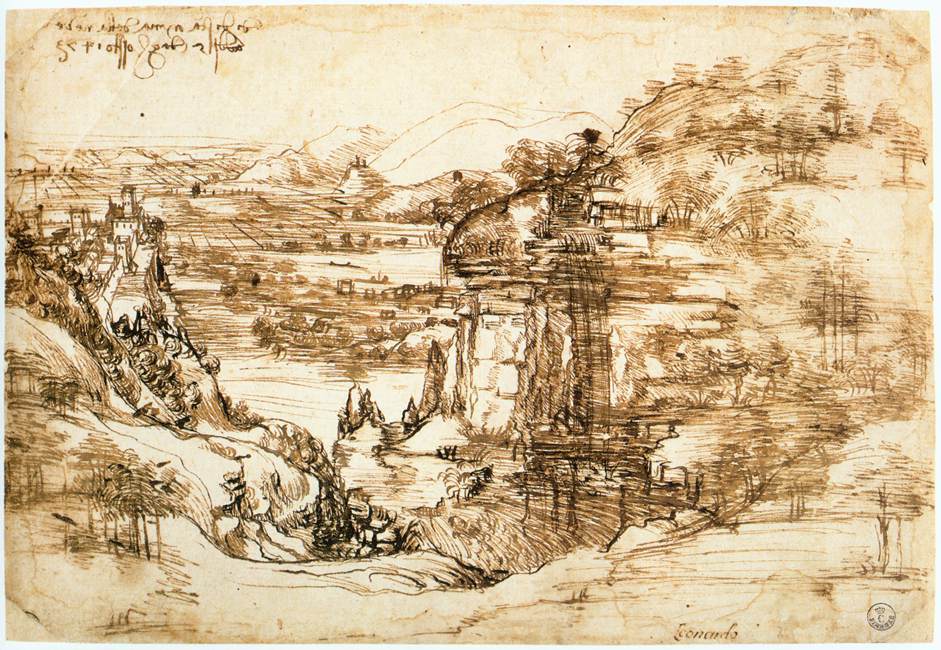 Landscape drawing for Santa Maria della Neve