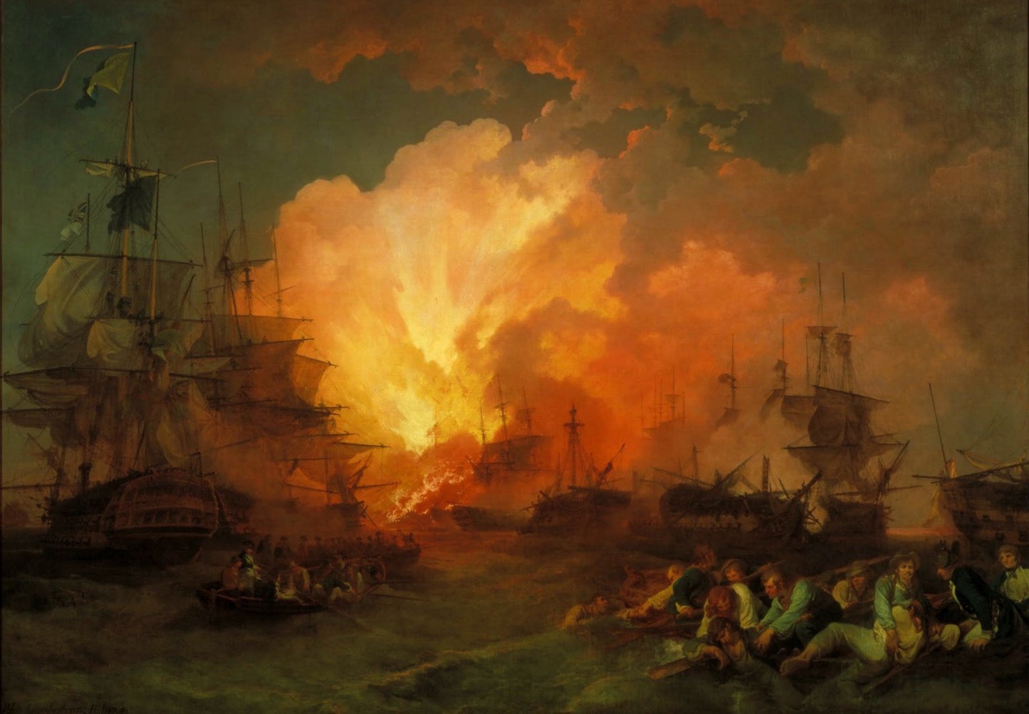 Phillip James De Loutherbourg - The Battle of the Nile, Tate Britain