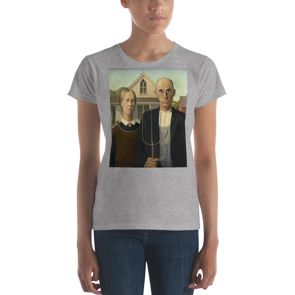 American-Gothic-Cotton-Art-Tee-For-Women