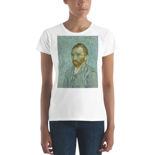 Van-Gogh-Self-Portrait-Cotton-Art-Tee-For-Women